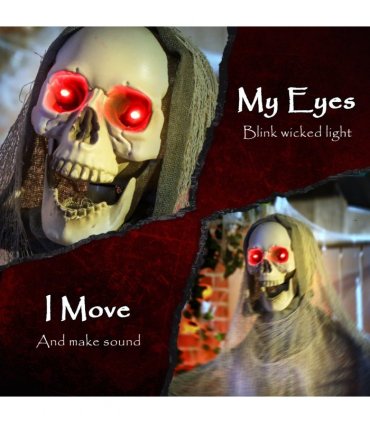 Outsunny 183 cm Life Size Scary Halloween Decorations, Battery Operated