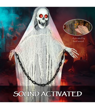 Outsunny 183 cm Life Size Scary Halloween Decorations, Battery Operated