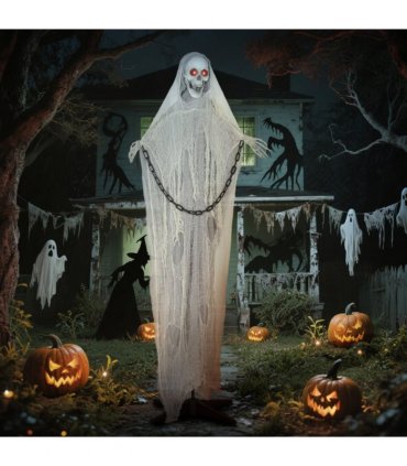 Outsunny 183 cm Life Size Scary Halloween Decorations, Battery Operated