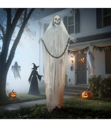 Outsunny 183 cm Life Size Scary Halloween Decorations, Battery Operated