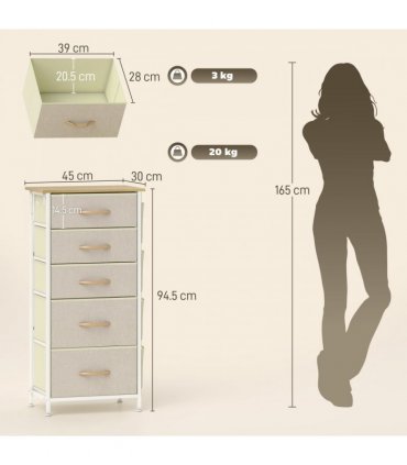 Wood Storage Chest of Drawers