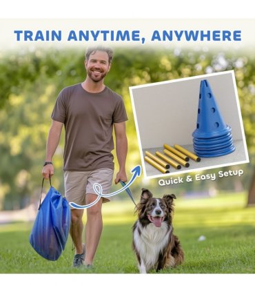 Dog Agility Equipment Set of Eight Cones