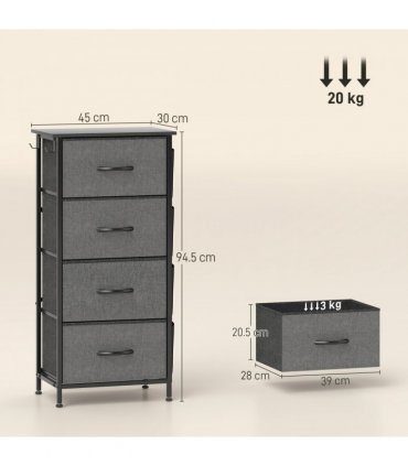 Wood Storage Chest of Drawers