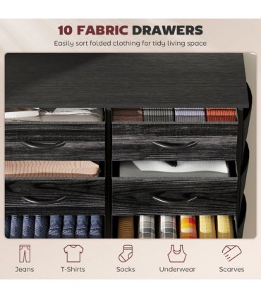Wood Storage Chest of Drawers