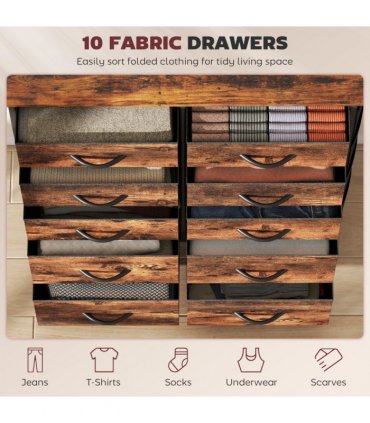 Wood Storage Chest of Drawers