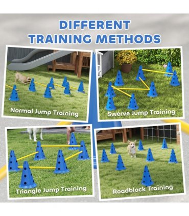 Dog Agility Equipment Set of Eight Cones