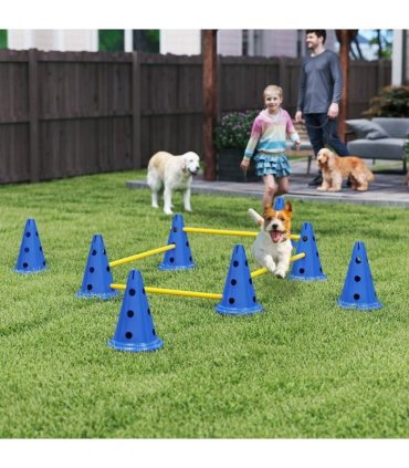 Dog Agility Equipment Set of Eight Cones