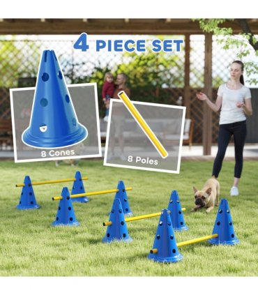 Dog Agility Equipment Set of Eight Cones