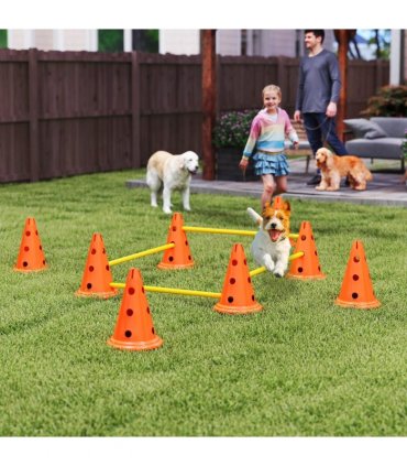 Dog Agility Equipment Set of Eight Cones