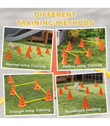 Dog Agility Equipment Set of Eight Cones
