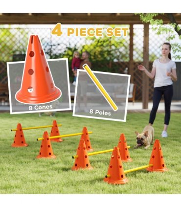Dog Agility Equipment Set of Eight Cones
