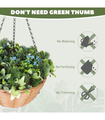 Artificial hanging basket