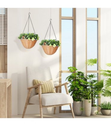 Artificial hanging basket