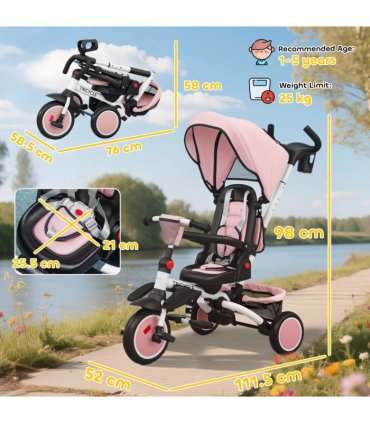 Kids Trike with Adjustable Backrest