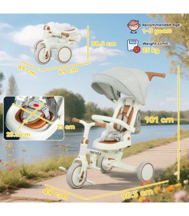 Kids Trike with Adjustable Backrest