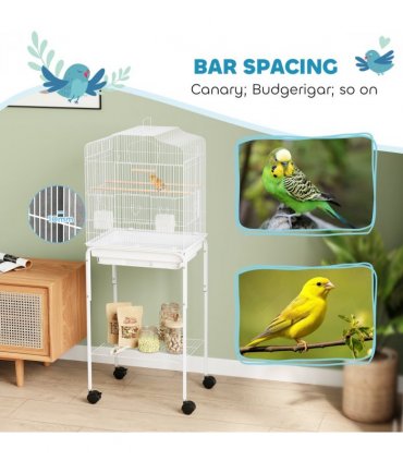 Bird Cage Starter Kit with Detachable Rolling Stand