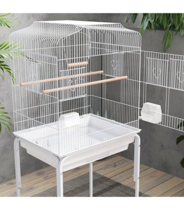 Bird Cage Starter Kit with Detachable Rolling Stand