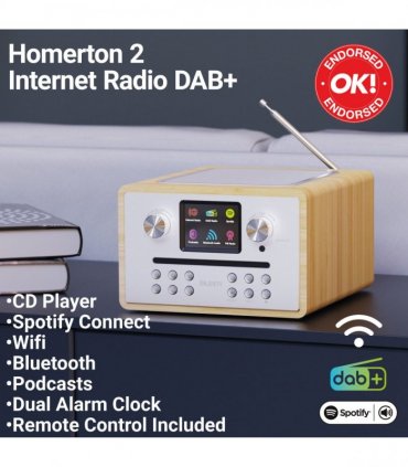 MAJORITY HOMERTON 2 MUSIC SYSTEM OAK