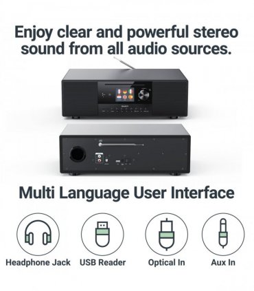 MAJORITY QUADRIGA MUSIC SYSTEM BLACK