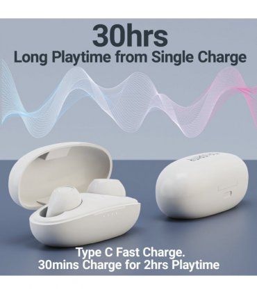 MAJORITY TRU BIO EARBUDS CLEAR WHITE