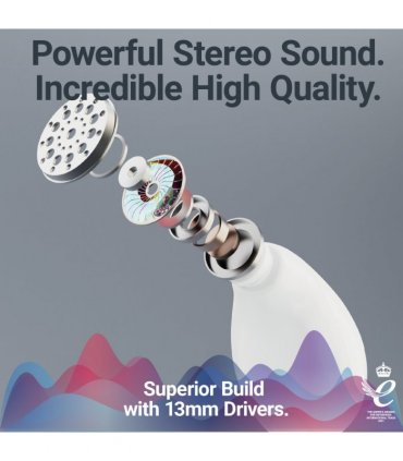 MAJORITY TRU BIO EARBUDS CLEAR WHITE