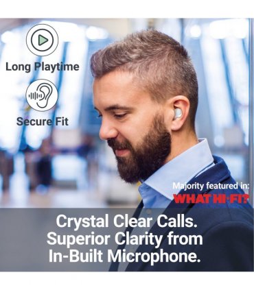 MAJORITY TRU BIO EARBUDS CLEAR WHITE
