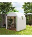 Polycarbonate Greenhouse, Walk-in Green House with Adjustable Roof Vent