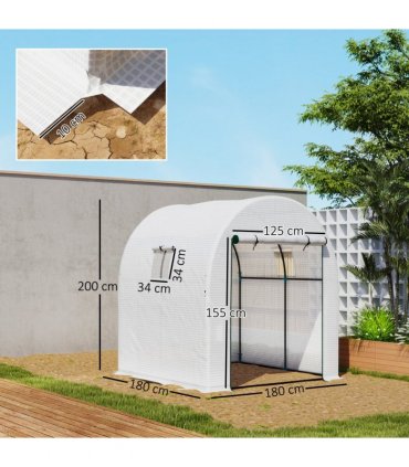 Polycarbonate Greenhouse, Walk-in Green House with Adjustable Roof Vent