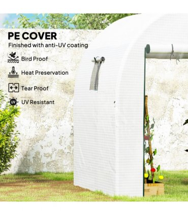 Polycarbonate Greenhouse, Walk-in Green House with Adjustable Roof Vent