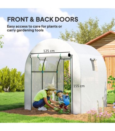 Polycarbonate Greenhouse, Walk-in Green House with Adjustable Roof Vent