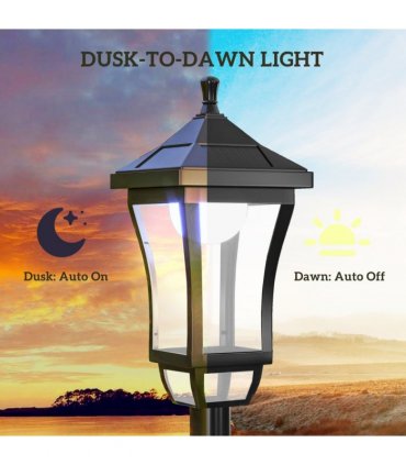 Outsunny 1.3 m LED Garden Lamp Post Light, Waterproof IP44, Cool White