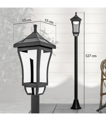 Outsunny 1.3 m LED Garden Lamp Post Light, Waterproof IP44, Cool White