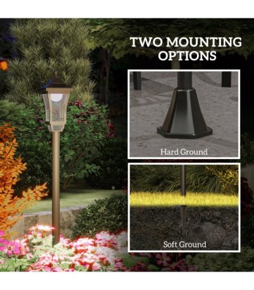 Outsunny 1.3 m LED Garden Lamp Post Light, Waterproof IP44, Cool White