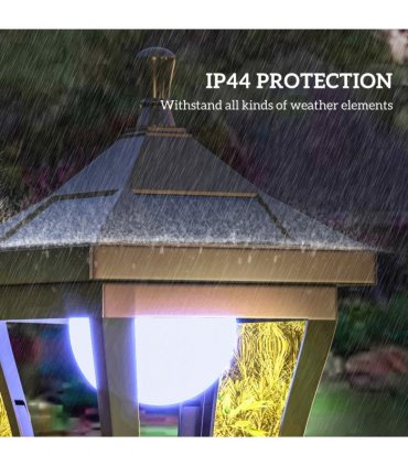 Outsunny 1.3 m LED Garden Lamp Post Light, Waterproof IP44, Cool White