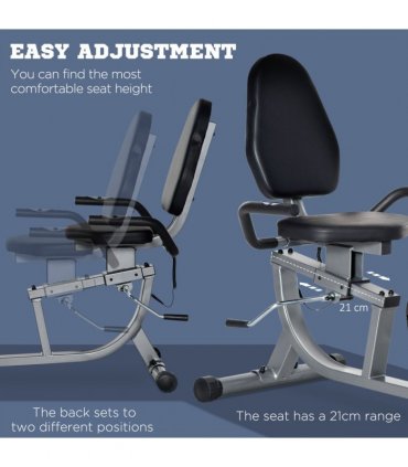 HOMCOM Exercise Bike with LCD Display, Quiet 8-Level Magnetic Resistance