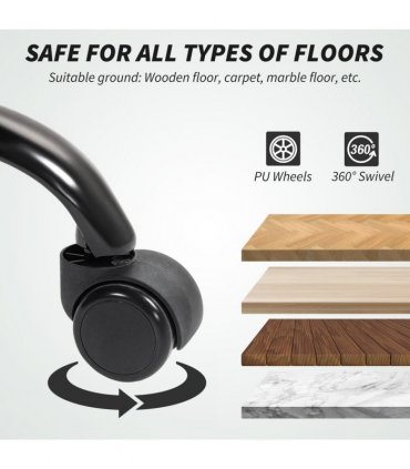 HOMCOM Fabric Office Chair, Computer Desk Chair for Home, Light Grey