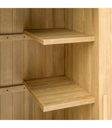Outsunny Wooden Small Garden Shed with 3 Shelves and Tilt Roof