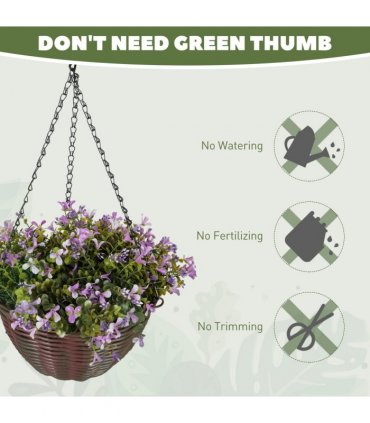 Artificial hanging basket
