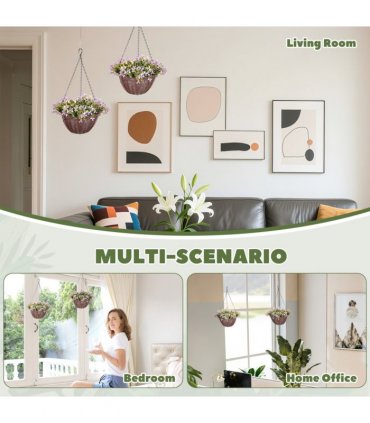 Artificial hanging basket