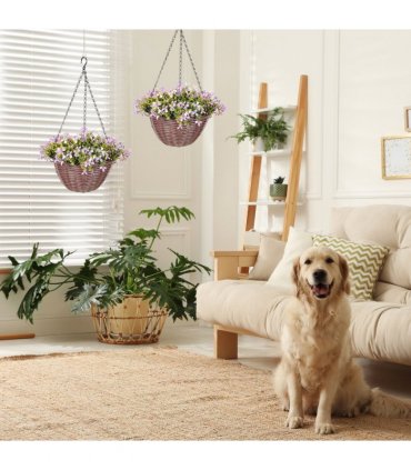 Artificial hanging basket