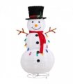 4ft 100LED 20 Lanterns Cashmere Fabric Retractable Snowman Garden Snowman Decoration