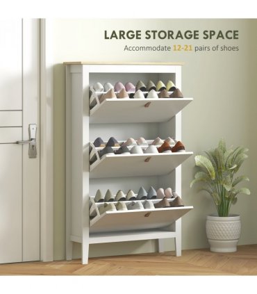 Three drawer shoe cabinet