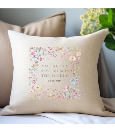 Personalised Best Mum Cushion | Birthday Gift for Mum