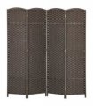 HOMCOM 4 Panel Folding Room Divider, Privacy Screen, 160 x 170cm, Brown