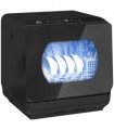 HOMCOM Worktop Dishwasher w/ 4 Place Settings 6 Programs, Black