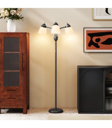 HOMCOM Arc Tree Floor Lamp with 3000K/4500K/6500K Colour Temperatures Black