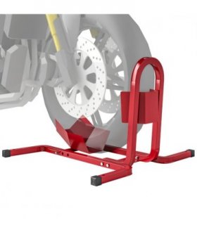 HOMCOM Adjustable Motorcycle Wheel Chock Motorbike Holder with Metal Frame
