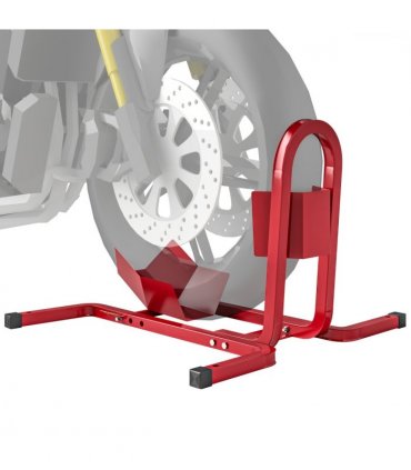 HOMCOM Adjustable Motorcycle Wheel Chock Motorbike Holder with Metal Frame