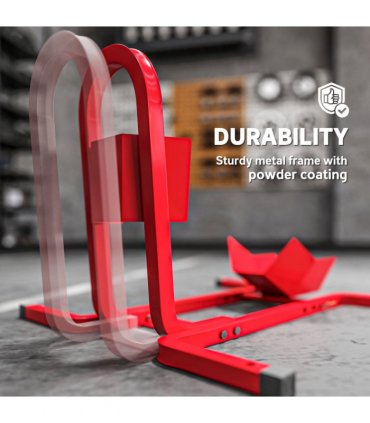 HOMCOM Adjustable Motorcycle Wheel Chock Motorbike Holder with Metal Frame
