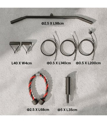 Weight Cable Pulley System for Home Gym with Universal Loading Pin